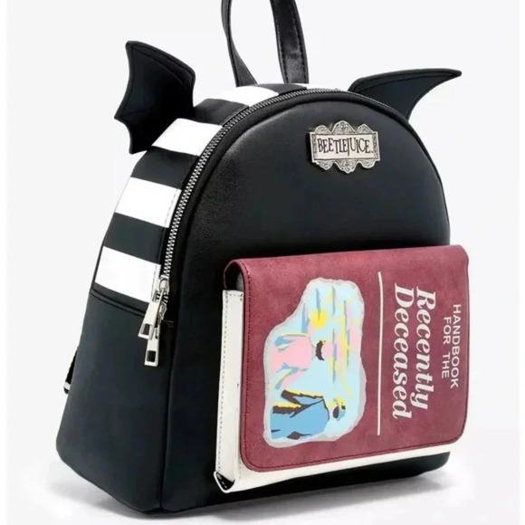 Handbags - BEETLEJUICE Recently Deceased Handbook Bat Wing Mini Backpack